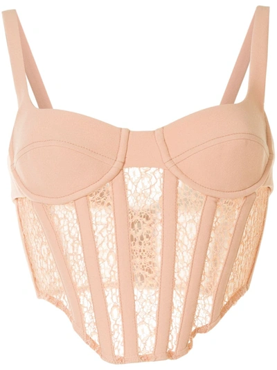 Dion Lee Contour Combo Corset In Pink
