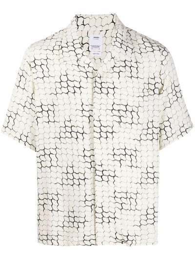 Visvim Free Edge Lattice Print Shirt In Neutrals