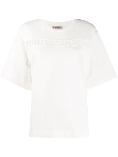 Moncler 镂空logo T恤 In White