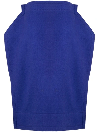 Pre-owned Comme Des Garçons 2d Midi Skirt In Blue