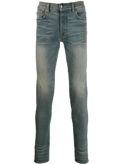 Amiri Stack Skinny-fit Jeans In Blue