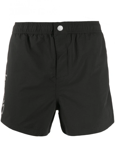 Kenzo Buttoned Boxer Shorts In Black