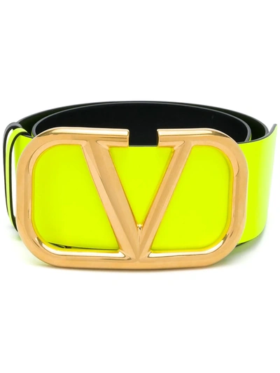 Valentino Garavani Vlogo Fluo Belt In Yellow