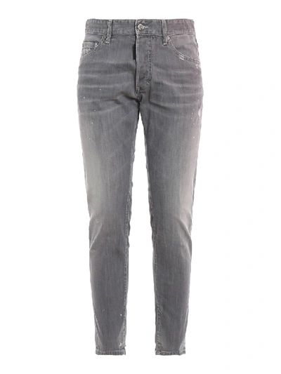 Dsquared2 Skinny Dan Jeans In Light Grey