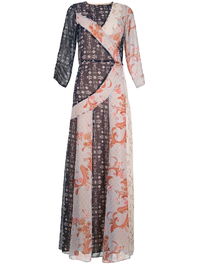 We Are Kindred Evelyn Spliced Maxi Dress In Multicolour