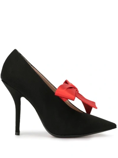 N°21 Cut Out Pumps With Bow In Black
