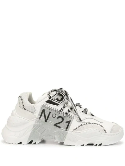 N°21 Billy Logo Low-top Trainers In White