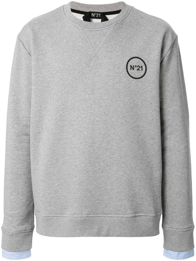 N°21 Logo-print Sweatshirt In Grey