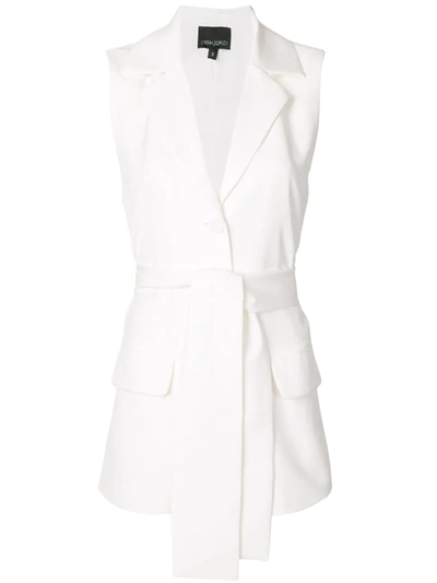 Cynthia Rowley Nel Longline Waistcoat In White