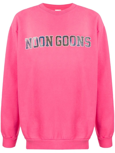 Noon Goons Logo-print Sweatshirt In Pink