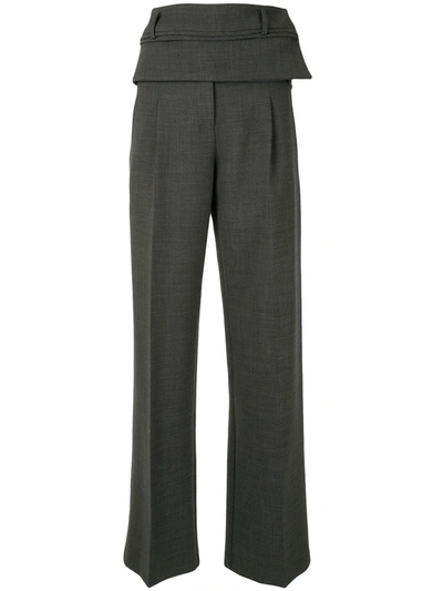 Christopher Esber Double-belted Tailored Trousers In Grey