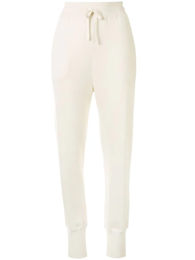 Jil Sander Knitted Track Trousers In White
