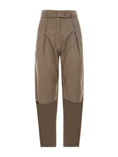 Covert Beige Wide Trousers In Brown