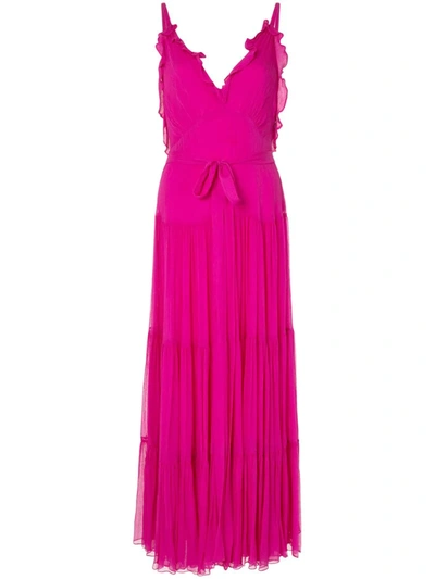 Alexis Tasha Ruffled Tiered Chiffon Maxi Dress In Pink