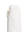 Alexia Maria Silk Faille Bow-back Minidress In White