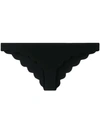 Marysia Scalloped Bikini Bottoms - Black