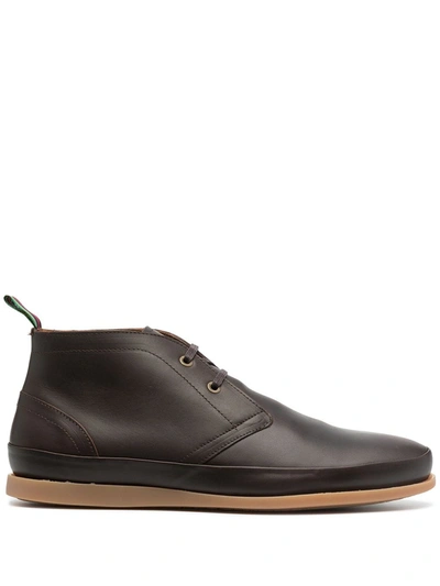 Ps By Paul Smith Brown Cleon Desert Boots In Dk Brown 66
