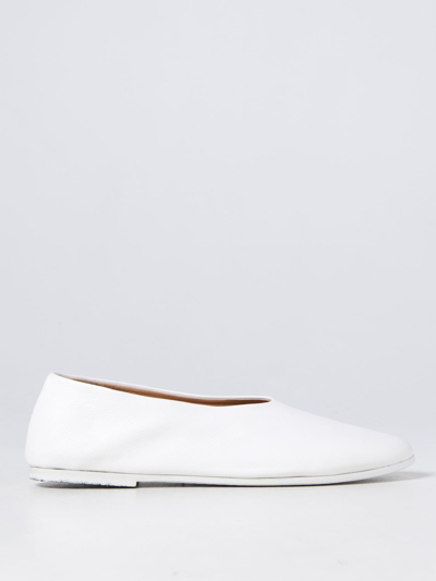 Marsèll Marsell 'coltellaccio' Leather Ballerina Flats In White