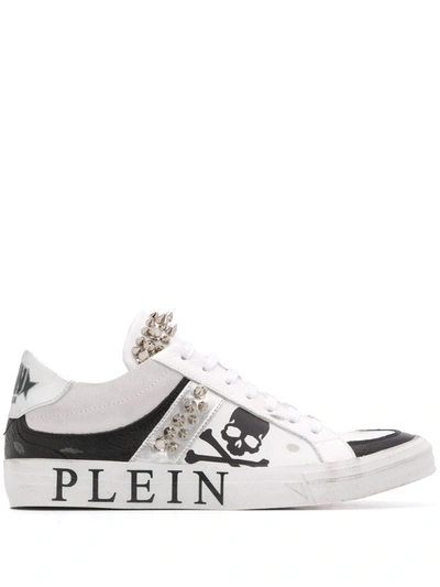 Philipp Plein Plein Star Studded Sneakers In White