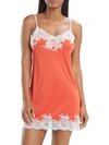 Natori Women's Enchant Floral Lace Chemise In Red Lava