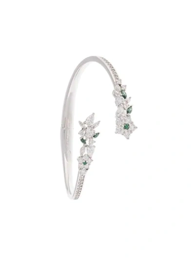 Atelier Swarovski Botanical Jewels Cuff In Silver