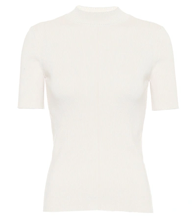 Oscar De La Renta Short-sleeved Knitted Jumper In White