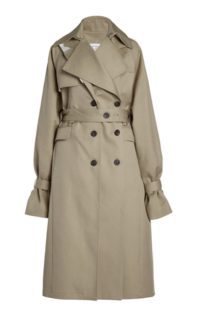 Peter Do Convertible Oversized Cotton Trench Coat In Neutral