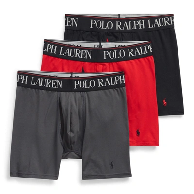 Polo Ralph Lauren 4d Flex Boxer Brief 3-pack In Charcoal