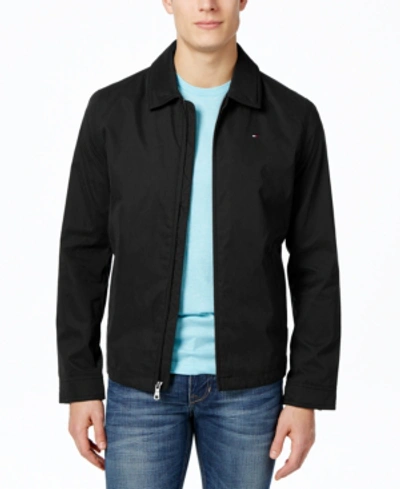 Tommy Hilfiger Men's Big & Tall Lightweight Full-zip Jacket In Black