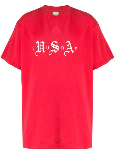 Noon Goons Surf Usa Short Sleeved T-shirt In Red