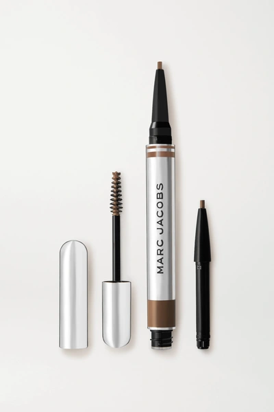 Marc Jacobs Beauty Brow Wow Duo Brow Powder Pencil And Tinted Gel + 1 Pencil Refill Light Brown