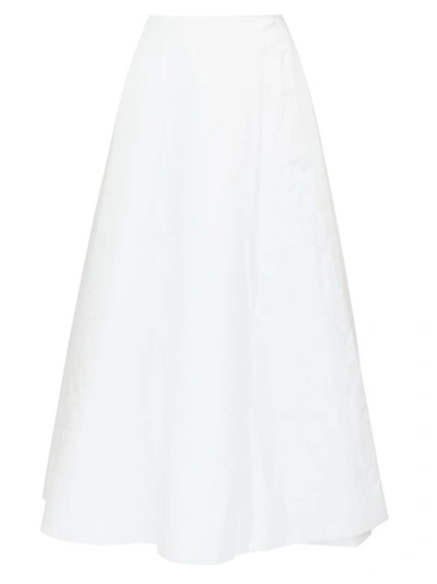 The Row Spreling Flared Stretch-crepe Maxi Skirt In White