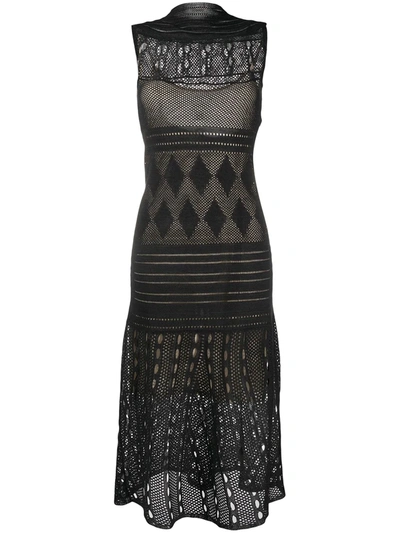 Mrz Knitted Sleeveless Dress In Black