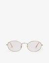 Ray Ban Oval Sunglasses In Bronze/copper