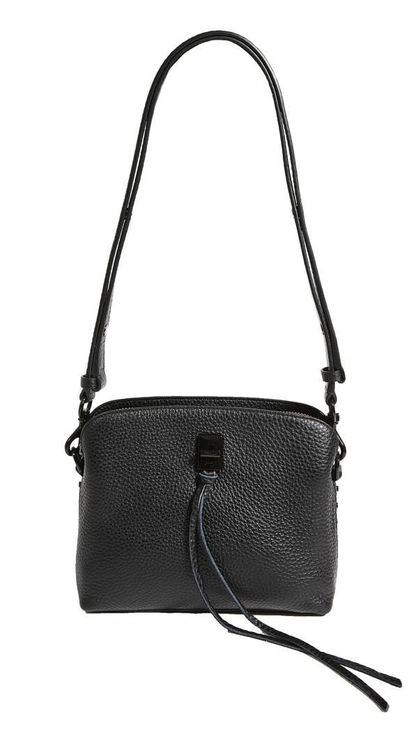 Rebecca Minkoff Small Darren Leather Crossbody Bag In Black | ModeSens