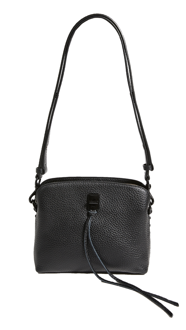 Rebecca Minkoff Small Darren Leather Crossbody Bag In Black ModeSens