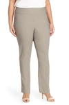 Nic + Zoe Nic+zoe Petite Wonderstretch Straight Leg Pants In Mushroom