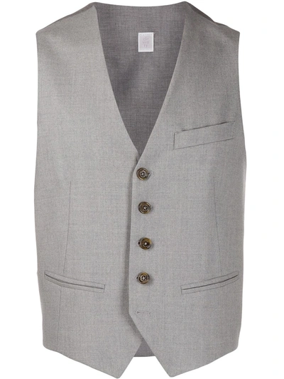 Eleventy Single-breasted Waistcoat In Grey