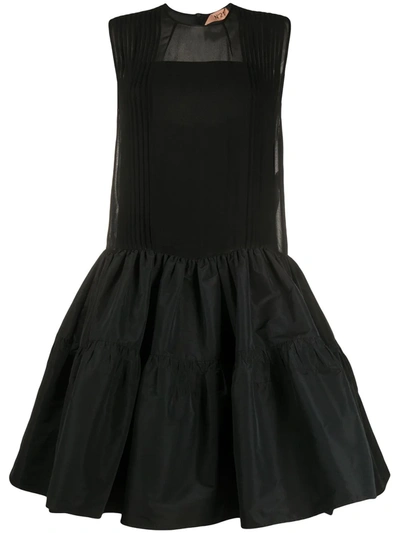N°21 Panelled Baby Doll Dress In Black