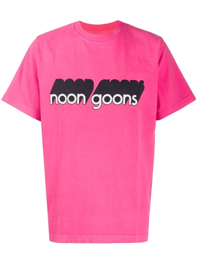 Noon Goons Logo Print T-shirt In Fuchsia