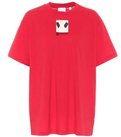 Burberry Photograph Print Oversized T-shirt In Red