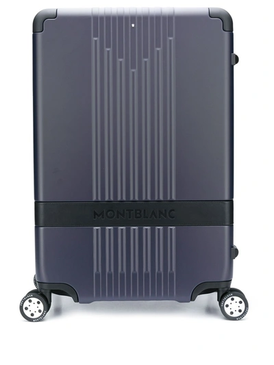 Montblanc Embossed Logo Four-wheel Trolley In Blue