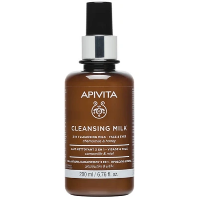 Apivita 3 In 1 Cleansing Milk For Face & Eyes 200ml