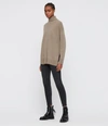 Allsaints Womens Gala Cashmere Roll Neck Jumper In Brown