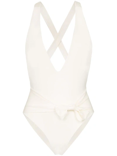 Juillet George Tie-waist Swimsuit In White