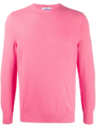 Fedeli Pink Cashmere Jumper In Fuchsia