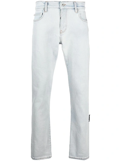 Off-white Diagonals Skinny-fit Jeans In Light Blue