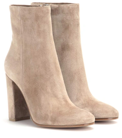 Gianvito Rossi Suede Ankle Boots In Lisque