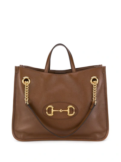 Gucci 1955 Horsebit Large Tote Bag In Brown