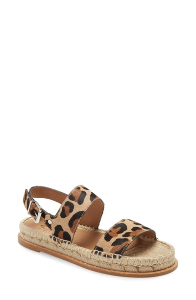 Aquatalia Kira Genuine Calf Hair Espadrille Sandal In Leopard Calf Hair